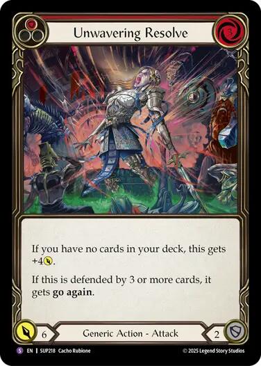 Unwavering Resolve [SUP218] (Super Slam)  Rainbow Foil | Shuffle n Cut Hobbies & Games