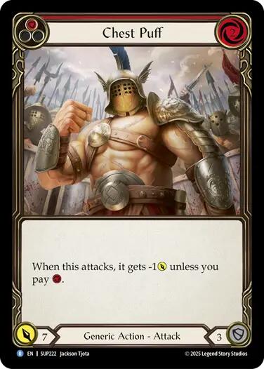 Chest Puff [SUP222] (Super Slam)  Rainbow Foil | Shuffle n Cut Hobbies & Games