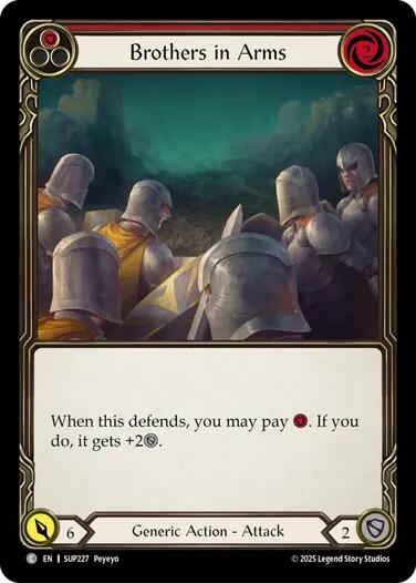 Brothers in Arms (Red) [SUP227] (Super Slam) | Shuffle n Cut Hobbies & Games