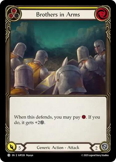 Brothers in Arms (Yellow) [SUP228] (Super Slam) | Shuffle n Cut Hobbies & Games