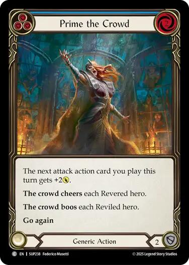 Prime the Crowd (Blue) [SUP238] (Super Slam)  Rainbow Foil | Shuffle n Cut Hobbies & Games