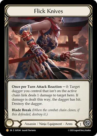 Flick Knives [SUP244] (Super Slam)  Rainbow Foil | Shuffle n Cut Hobbies & Games