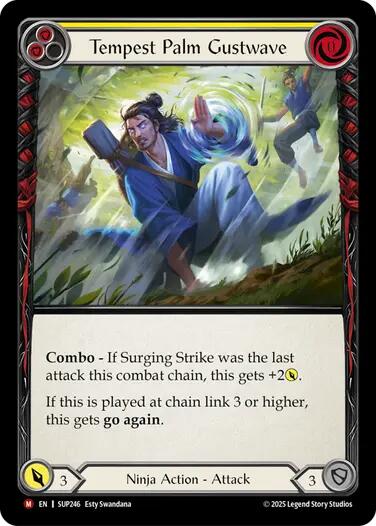 Tempest Palm Gustwave [SUP246] (Super Slam)  Rainbow Foil | Shuffle n Cut Hobbies & Games