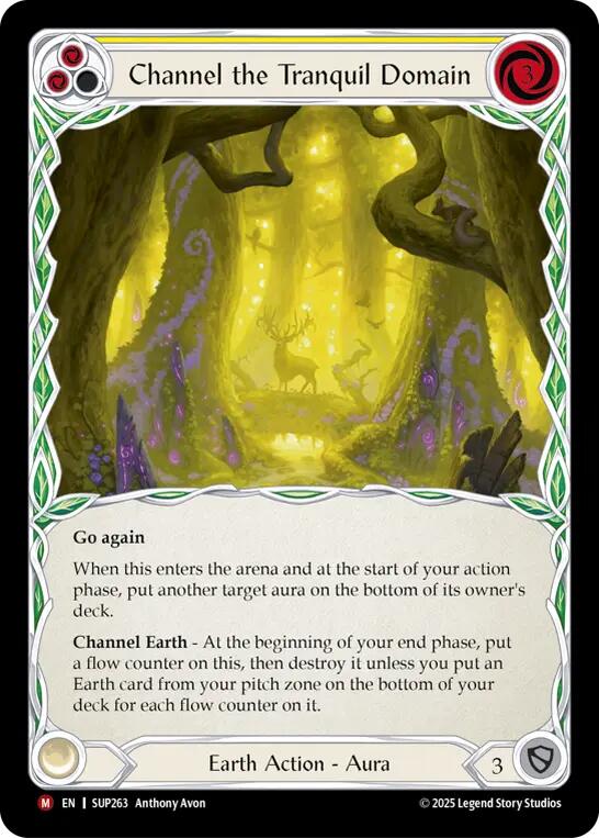 Channel the Tranquil Domain (Extended Art Cold Foil) [SUP263] (Super Slam)  Cold Foil | Shuffle n Cut Hobbies & Games