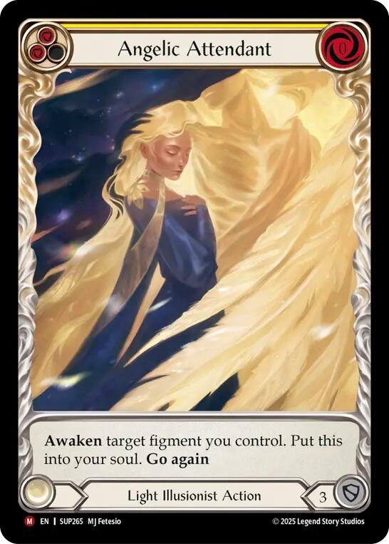 Angelic Attendant (Extended Art Cold Foil) [SUP265] (Super Slam)  Cold Foil | Shuffle n Cut Hobbies & Games