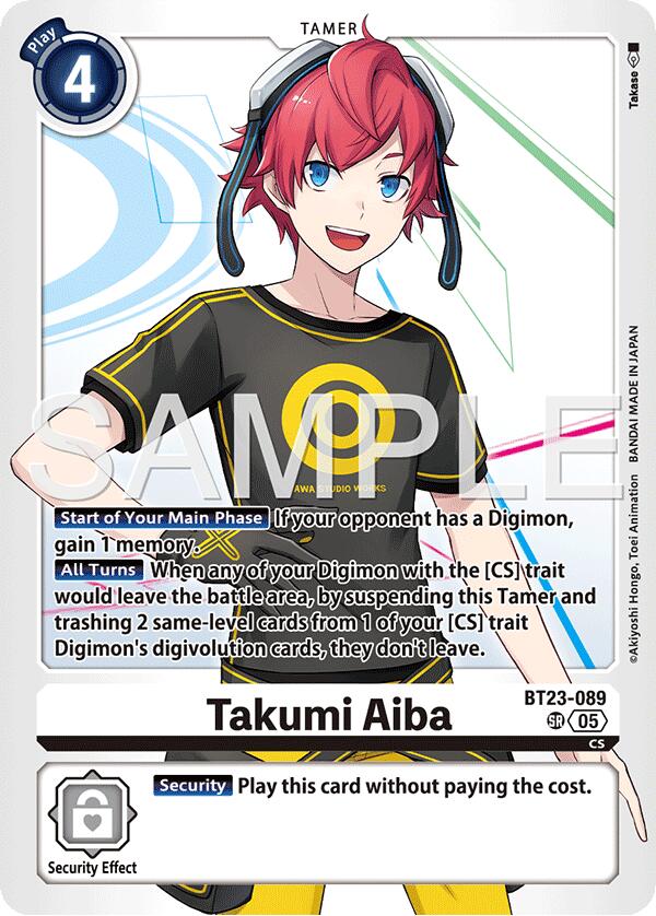 Takumi Aiba [BT23-089] [Hackers' Slumber] | Shuffle n Cut Hobbies & Games