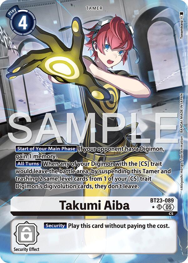 Takumi Aiba [BT23-089] (Alternate Art) [Hackers' Slumber] | Shuffle n Cut Hobbies & Games