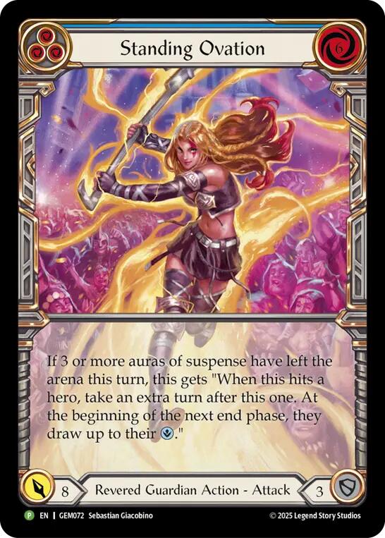 Standing Ovation [GEM072] (GEM Pack 3)  Cold Foil | Shuffle n Cut Hobbies & Games