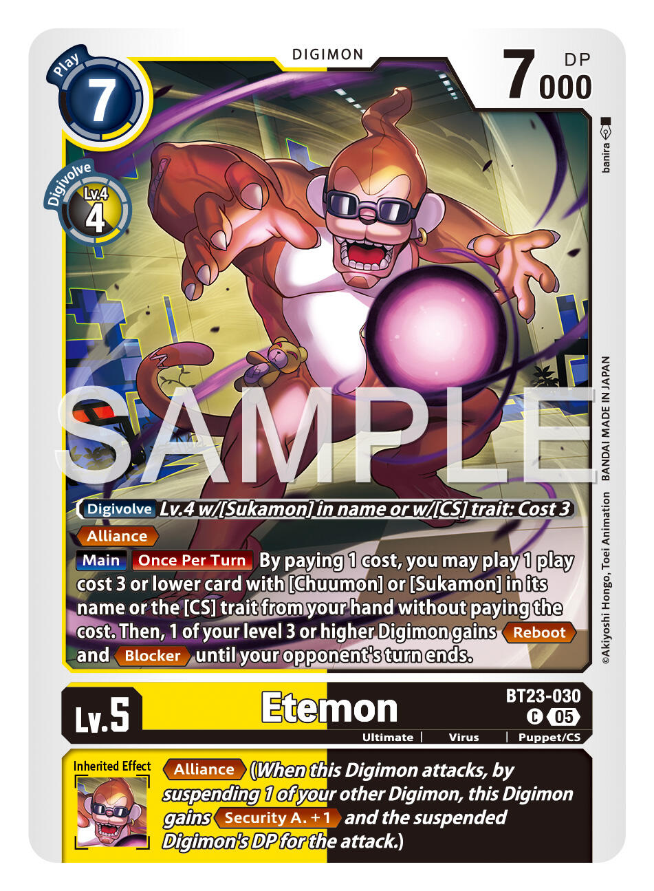 Etemon [BT23-030] [Hackers' Slumber] | Shuffle n Cut Hobbies & Games