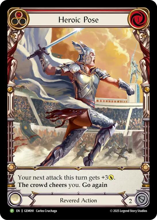 Heroic Pose [GEM091] (GEM Pack 3)  Rainbow Foil | Shuffle n Cut Hobbies & Games