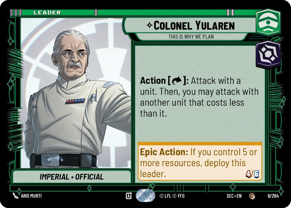 Colonel Yularen (6/264) - This is Why We Plan (6/264) [Secrets of Power] | Shuffle n Cut Hobbies & Games