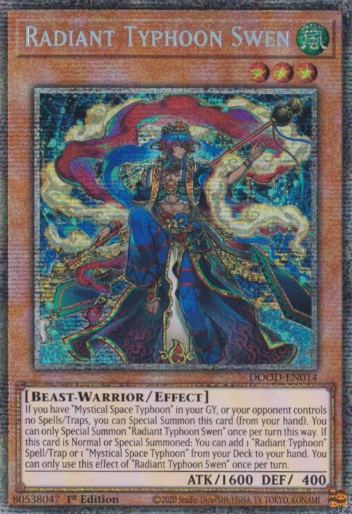 Radiant Typhoon Swen (Starlight Rare) [DOOD-EN014] Starlight Rare | Shuffle n Cut Hobbies & Games
