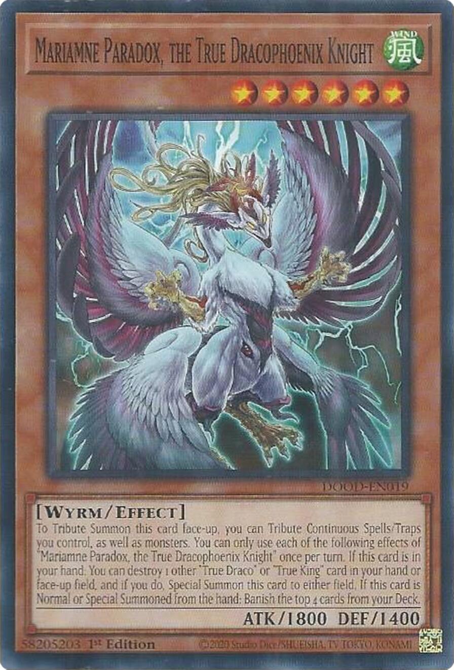 Mariamne Paradox, the True Dracophoenix Knight [DOOD-EN019] Common | Shuffle n Cut Hobbies & Games