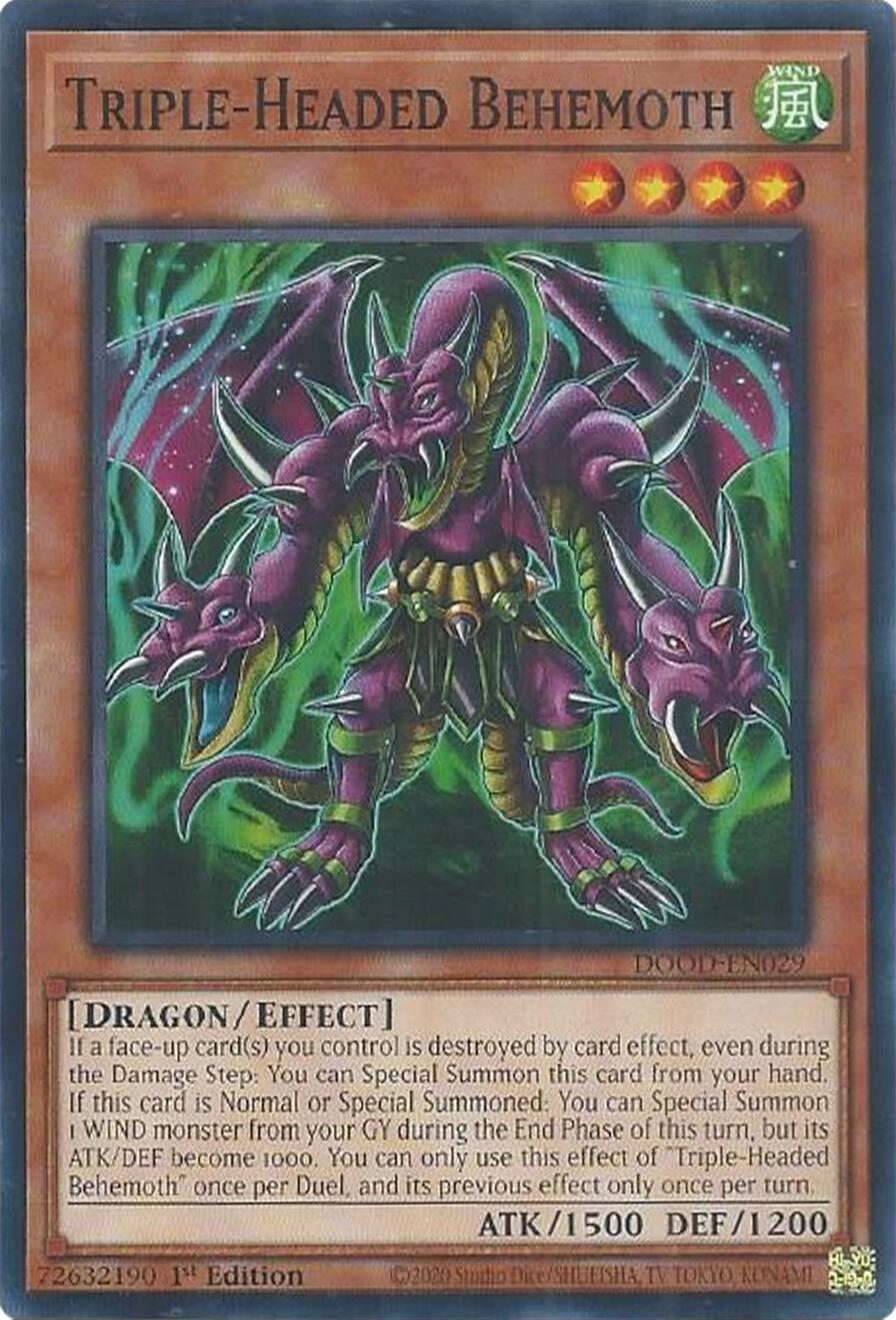 Triple-Headed Behemoth [DOOD-EN029] Common | Shuffle n Cut Hobbies & Games