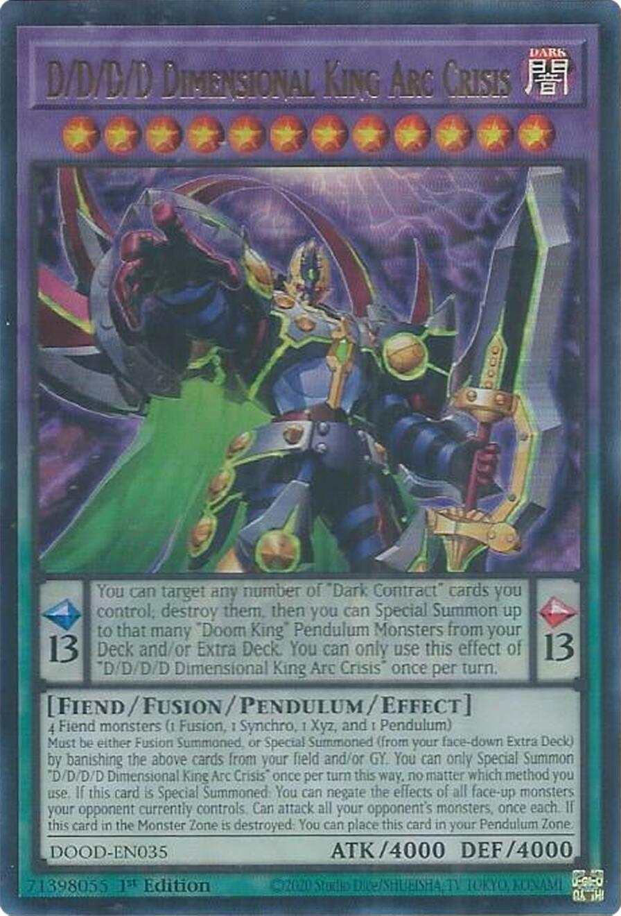 D/D/D/D Dimensional King Arc Crisis [DOOD-EN035] Ultra Rare | Shuffle n Cut Hobbies & Games