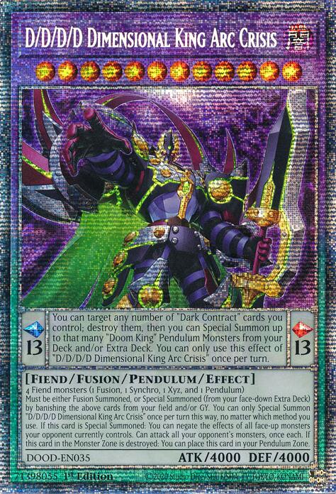 D/D/D/D Dimensional King Arc Crisis (Starlight Rare) [DOOD-EN035] Starlight Rare | Shuffle n Cut Hobbies & Games