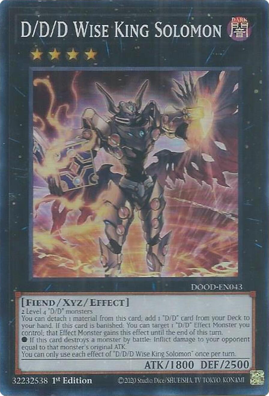 D/D/D Wise King Solomon [DOOD-EN043] Super Rare | Shuffle n Cut Hobbies & Games