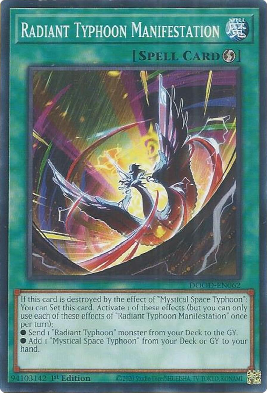 Radiant Typhoon Manifestation [DOOD-EN062] Common | Shuffle n Cut Hobbies & Games