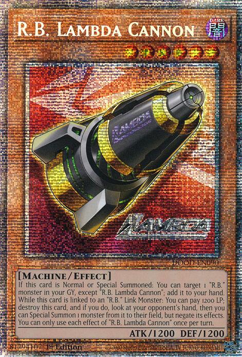 R.B. Lambda Cannon (Starlight Rare) [DOOD-EN090] Starlight Rare | Shuffle n Cut Hobbies & Games
