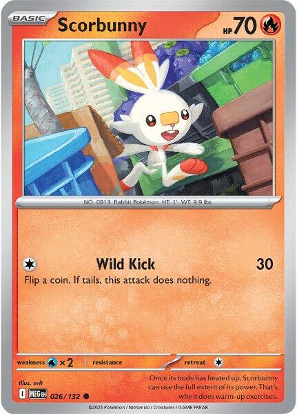 Scorbunny (026/132) [Mega Evolutions: Base Set] | Shuffle n Cut Hobbies & Games