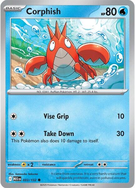 Corphish (033/132) [Mega Evolution: Base Set] | Shuffle n Cut Hobbies & Games