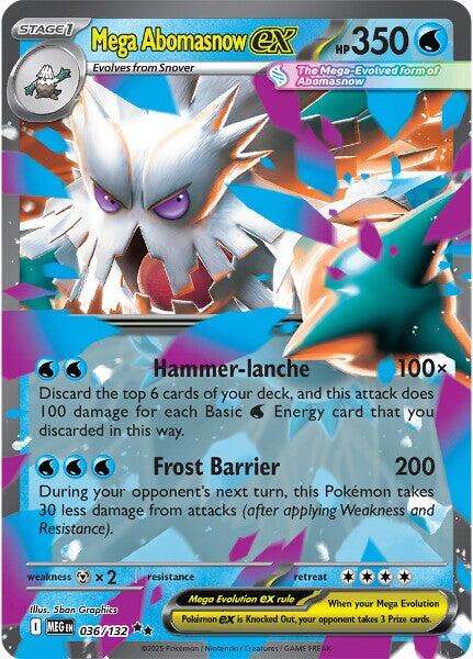 Mega Abomasnow ex (036/132) [Mega Evolution: Base Set] | Shuffle n Cut Hobbies & Games