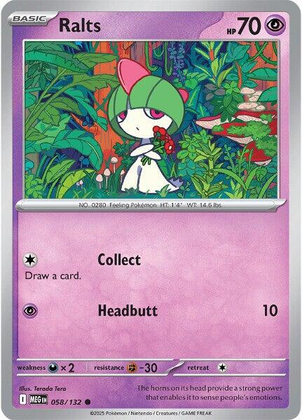 Ralts (058/132) [Mega Evolutions: Base Set] | Shuffle n Cut Hobbies & Games