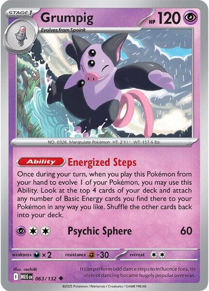 Grumpig (063/132) [Mega Evolutions: Base Set] | Shuffle n Cut Hobbies & Games