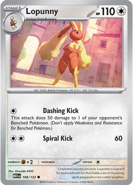 Lopunny (108/132) [Mega Evolution: Base Set] | Shuffle n Cut Hobbies & Games
