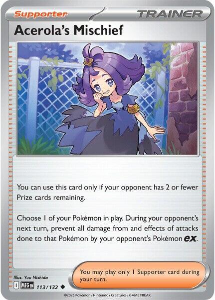 Acerola's Mischief (113/132) [Mega Evolution: Base Set] | Shuffle n Cut Hobbies & Games