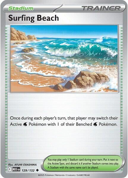 Surfing Beach (129/132) [Mega Evolutions: Base Set] | Shuffle n Cut Hobbies & Games