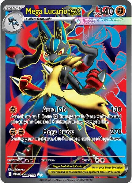 Mega Lucario ex (160/132) [Mega Evolution: Base Set] | Shuffle n Cut Hobbies & Games
