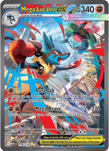 Mega Lucario ex (179/132) [Mega Evolution: Base Set] | Shuffle n Cut Hobbies & Games