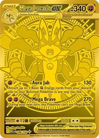 Mega Lucario ex (188/132) [Mega Evolution: Base Set] | Shuffle n Cut Hobbies & Games