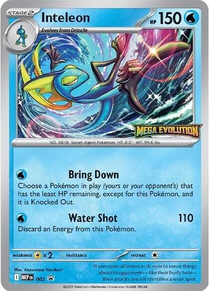 Inteleon (002) [Mega Evolutions Promo] | Shuffle n Cut Hobbies & Games