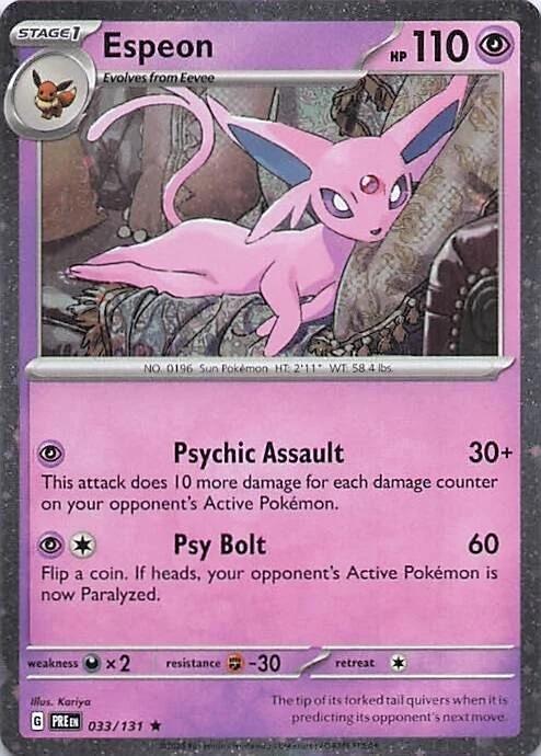 Espeon (033/131) (Cosmos Holo) [Miscellaneous Cards] | Shuffle n Cut Hobbies & Games