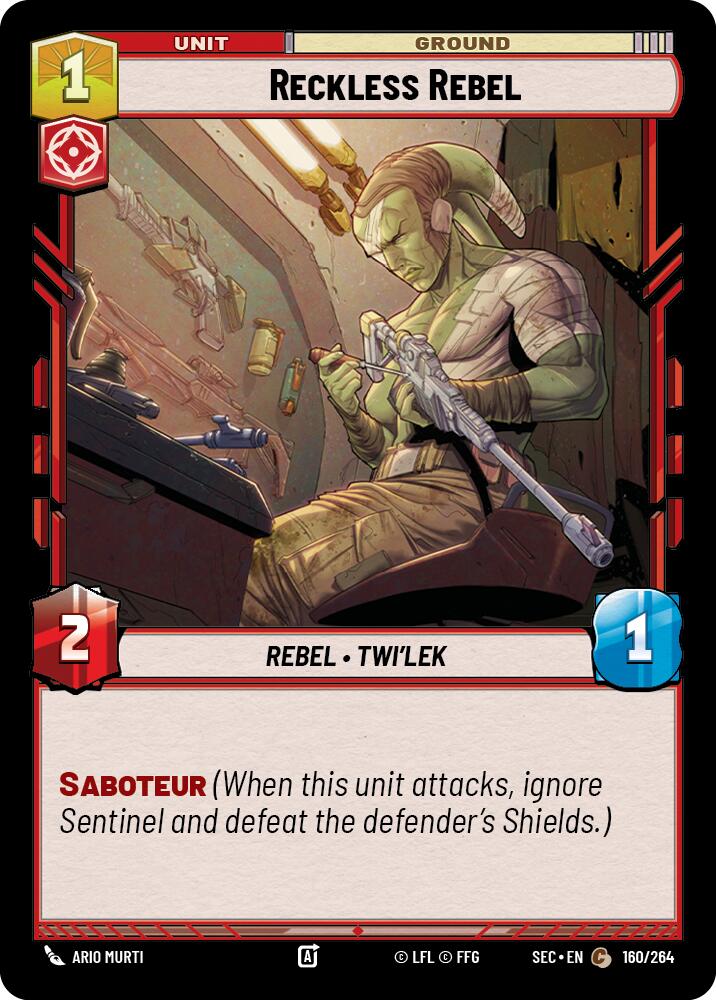 Reckless Rebel (160/264) (160/264) [Secrets of Power] | Shuffle n Cut Hobbies & Games