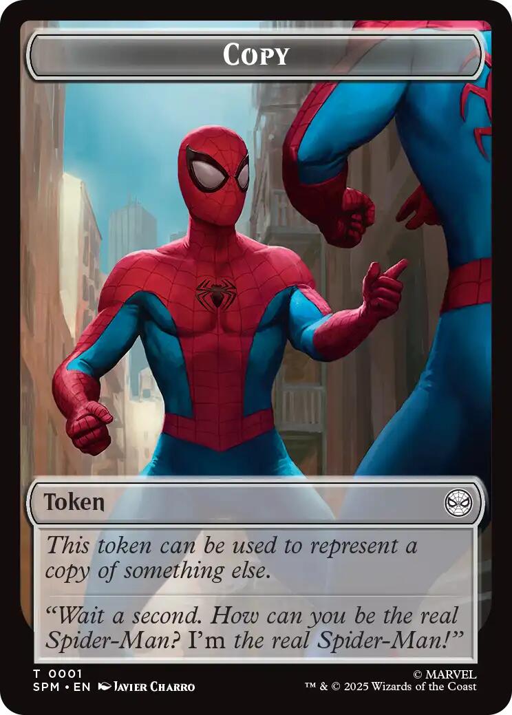 Copy // Human Citizen Double-Sided Token [Marvel's Spider-Man Tokens] | Shuffle n Cut Hobbies & Games