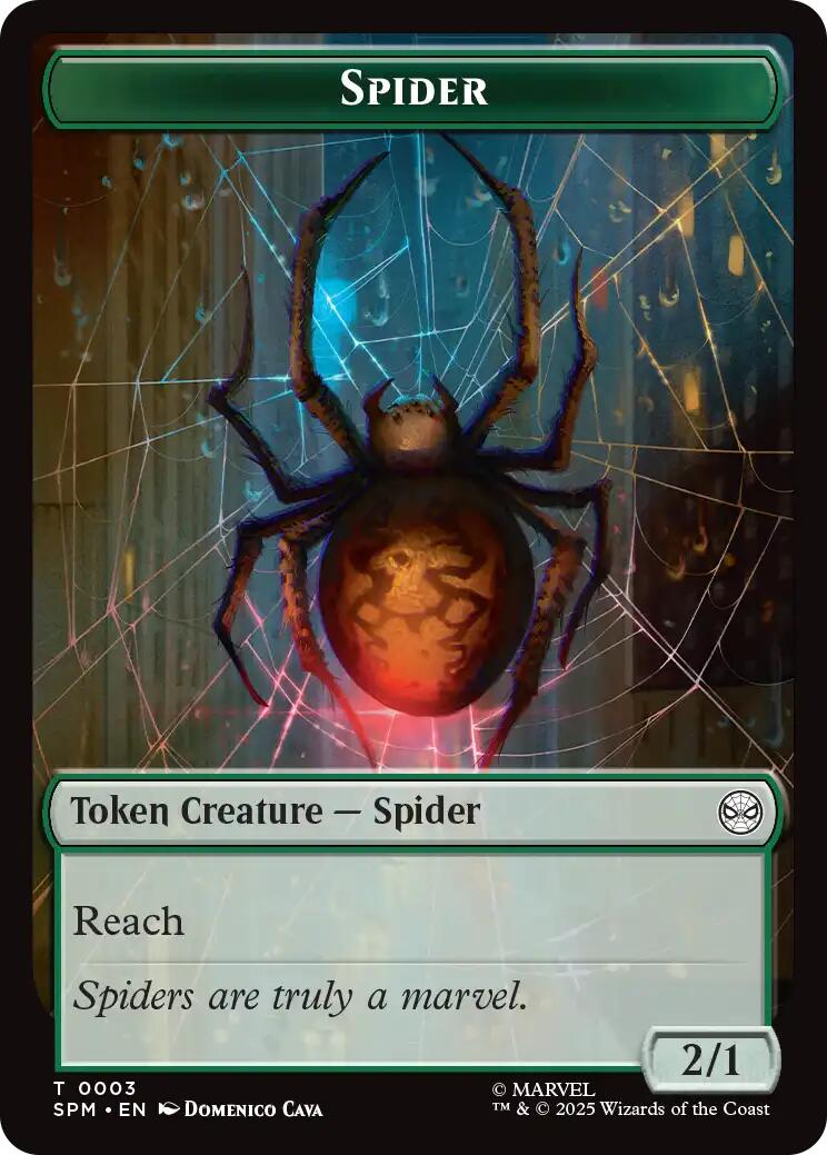 Spider // Treasure Double-Sided Token [Marvel's Spider-Man Tokens] | Shuffle n Cut Hobbies & Games