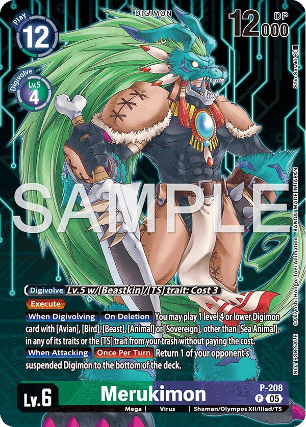 Merukimon [P-208] (Hacker's Slumber Box Promotion Pack) [Promotional Cards] | Shuffle n Cut Hobbies & Games