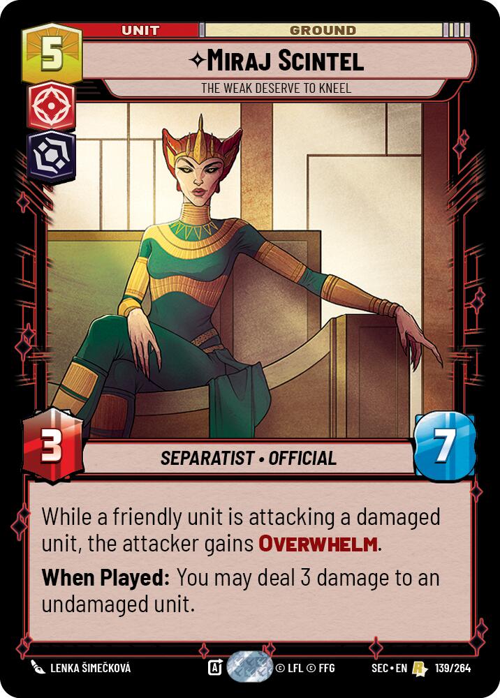 Miraj Scintel (139/264) - The Weak Deserve to Kneel (139/264) [Secrets of Power] | Shuffle n Cut Hobbies & Games