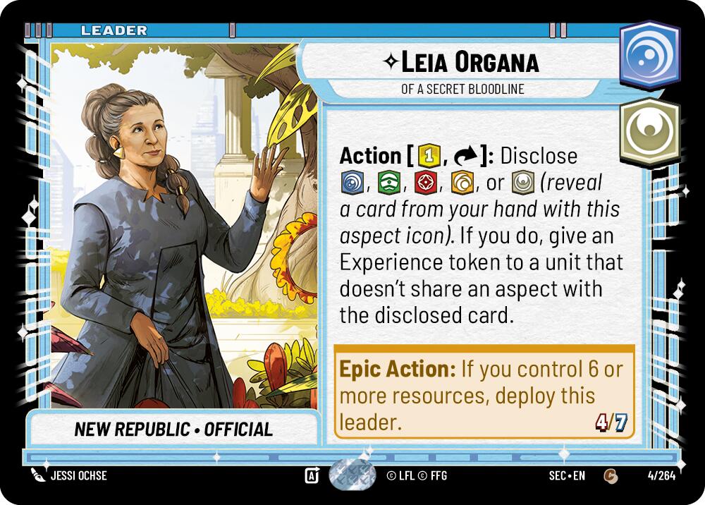 Leia Organa (4/264) - Of A Secret Bloodline (4/264) [Secrets of Power] | Shuffle n Cut Hobbies & Games