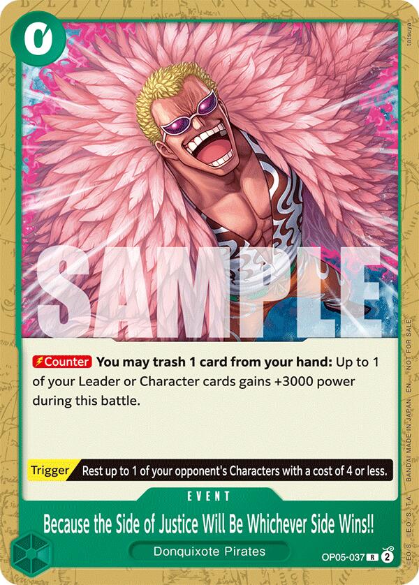 Because the Side of Justice Will Be Whichever Side Wins!! (Tournament Pack 2025 Vol. 4) [One Piece Promotion Cards] | Shuffle n Cut Hobbies & Games