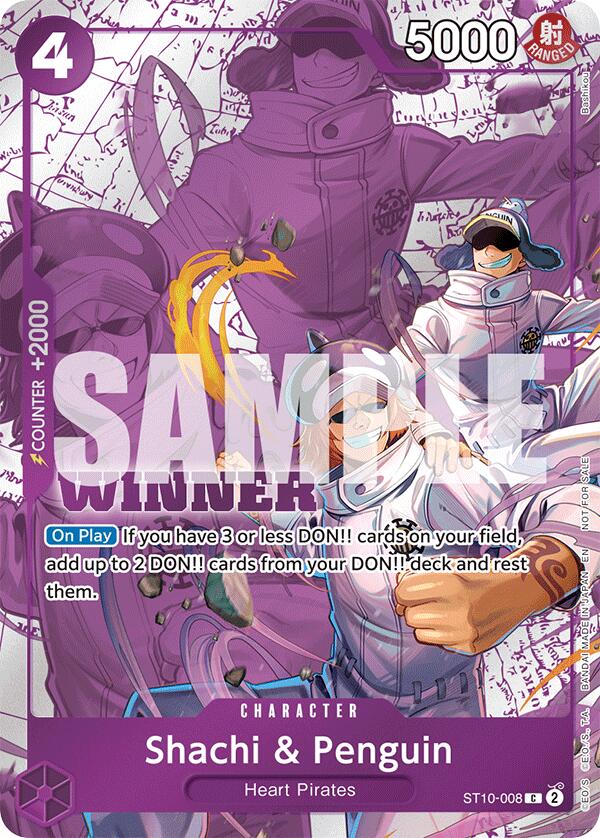 Shachi & Penguin (Winner Pack 2025 Vol. 4) [One Piece Promotion Cards] | Shuffle n Cut Hobbies & Games