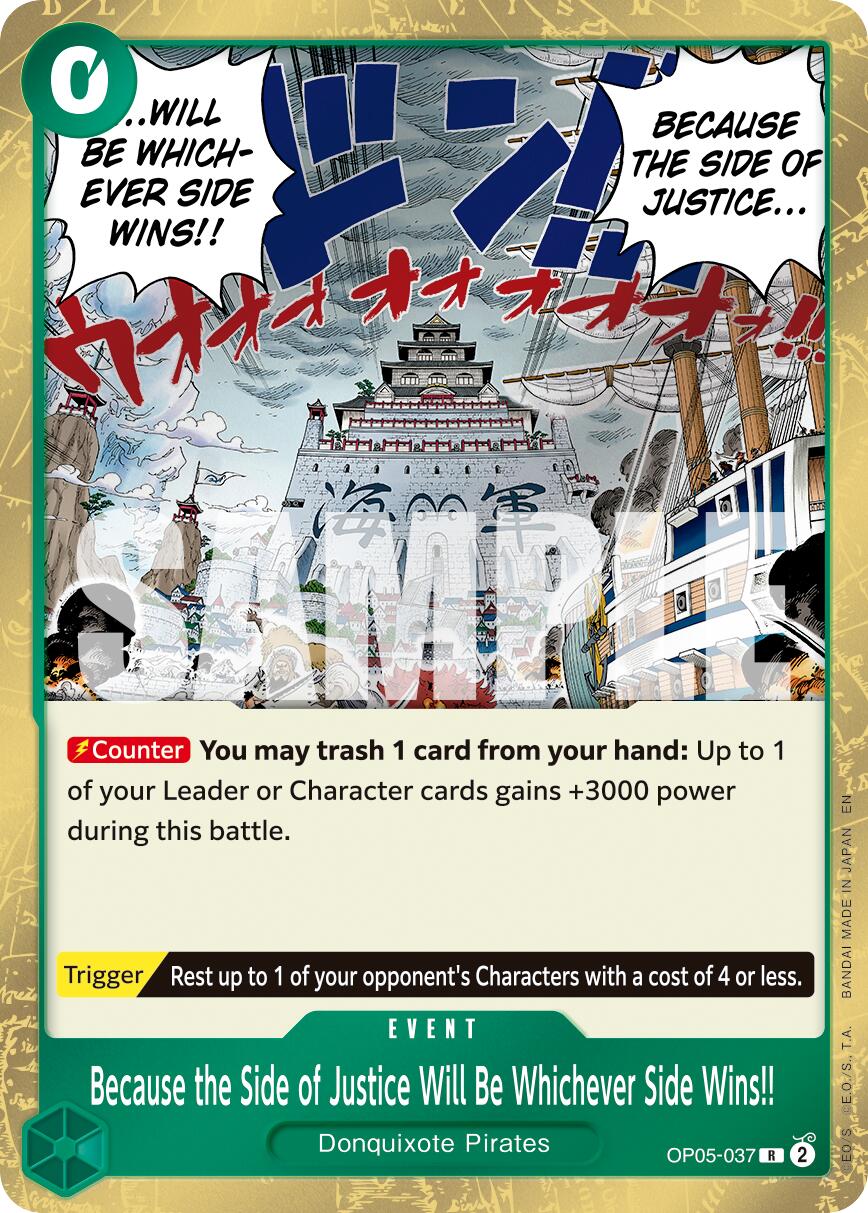 Because the Side of Justice Will Be Whichever Side Wins!! (Reprint) [Premium Booster -The Best- Vol. 2] | Shuffle n Cut Hobbies & Games