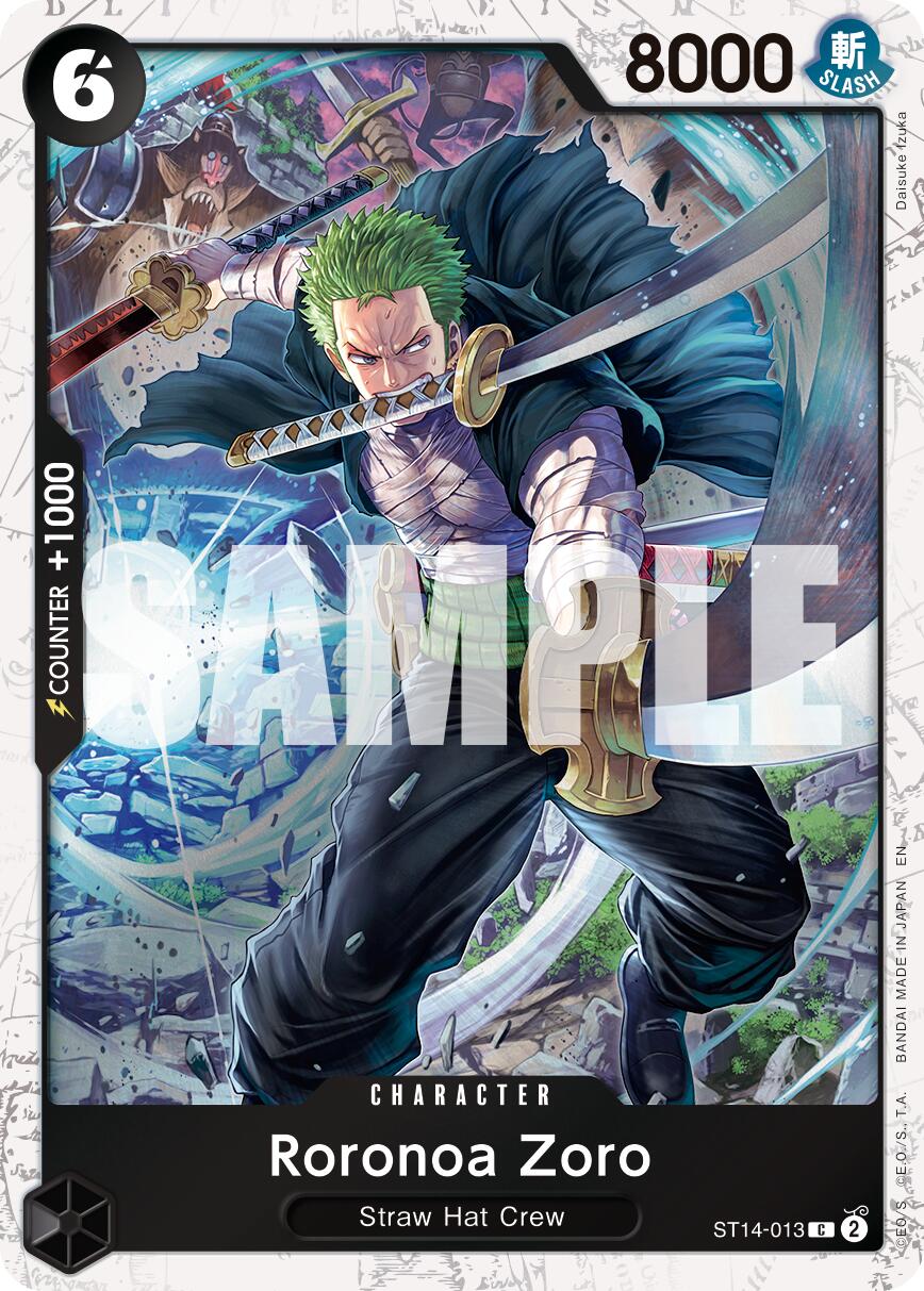 Roronoa Zoro (ST14-013) (Pirate Foil) [Premium Booster -The Best- Vol. 2] | Shuffle n Cut Hobbies & Games