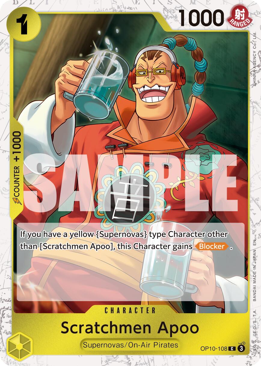 Scratchmen Apoo (OP10-108) (Pirate Foil) [Premium Booster -The Best- Vol. 2] | Shuffle n Cut Hobbies & Games