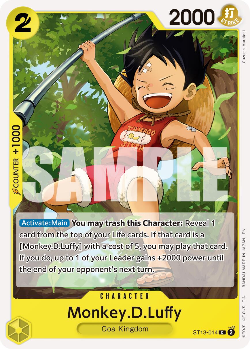 Monkey.D.Luffy (ST13-014) (Reprint) [Premium Booster -The Best- Vol. 2] | Shuffle n Cut Hobbies & Games