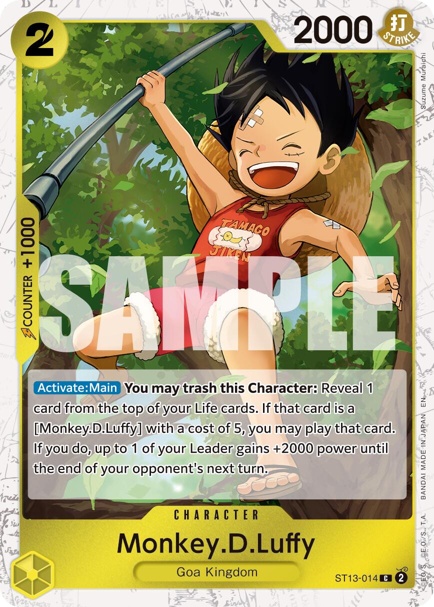 Monkey.D.Luffy (ST13-014) (Pirate Foil) [Premium Booster -The Best- Vol. 2] | Shuffle n Cut Hobbies & Games