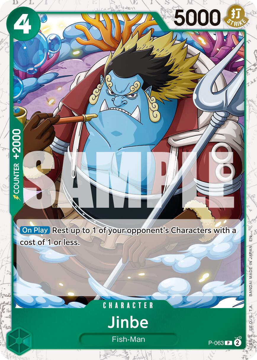 Jinbe (P-063) (Pirate Foil) [Premium Booster -The Best- Vol. 2] | Shuffle n Cut Hobbies & Games